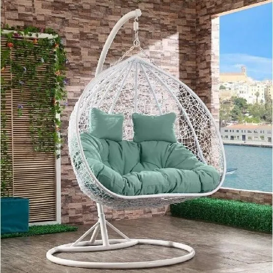 Кресло Подвесное из искусственного ротанга AFM-109A White/Green купить в Усть-Лабинске