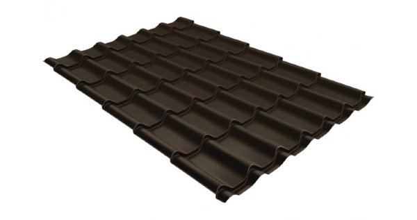 Металлочерепица классик 0,5 Satin RR 32 темно-коричневый купить в Усть-Лабинске