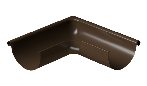 Угол внешний 90° D125 Döcke STAL PREMIUM Каштан, (RAL 8017) купить в Усть-Лабинске