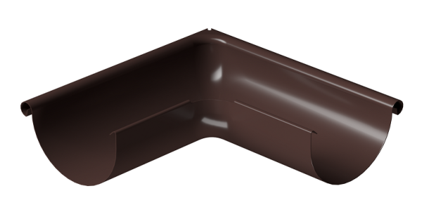 Угол внешний 90° D125 Döcke STAL PREMIUM Шоколад, (RAL 8019) купить в Усть-Лабинске