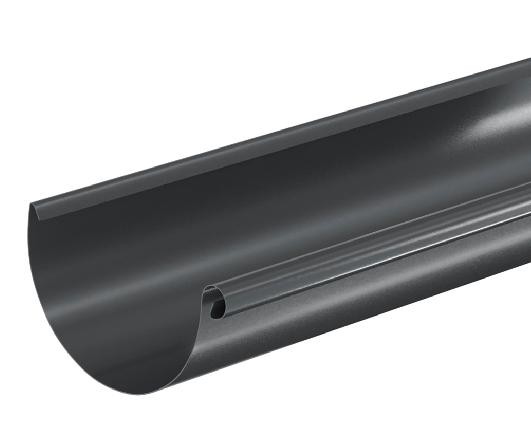 Водосток Aquasistem, система 125x90 - Водосточный желоб 3.00м RAL 7024 Тёмно-серый купить в Усть-Лабинске