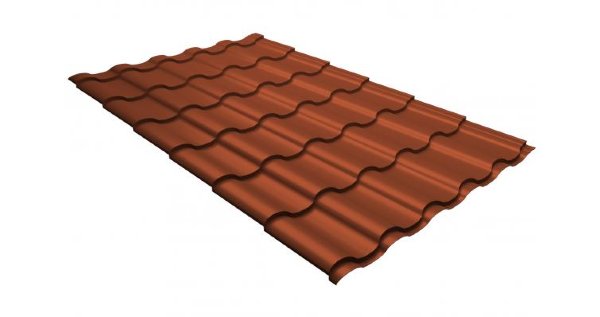 Металлочерепица кредо GL 0,5 GreenСoat Pural RR 750 кирпично-красный (RAL 8004 терракота) купить в Усть-Лабинске
