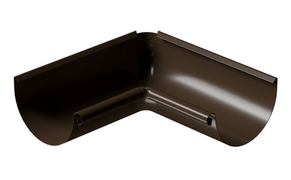 Угол внутренний 90° D125 Döcke STAL PREMIUM Каштан, (RAL 8017) купить в Усть-Лабинске