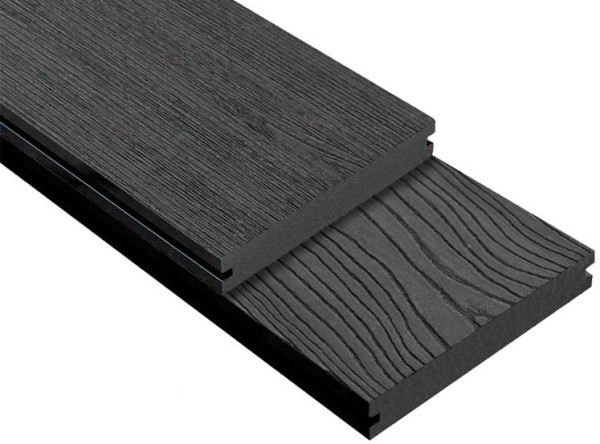 Террасная доска ДПК Outdoor 3D полнотелая STORM/OCEAN BLACK черная купить в Усть-Лабинске