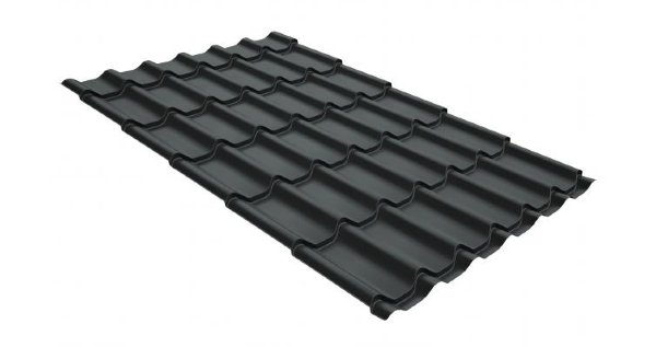 Металлочерепица классик GL 0,5 GreenCoat Pural Matt RR 23 темно-серый (RAL 7024 мокрый асфальт) купить в Усть-Лабинске