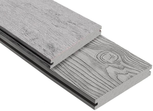 Террасная доска ДПК Outdoor 3D полнотелая STORM/OCEAN GREY серая микс купить в Усть-Лабинске
