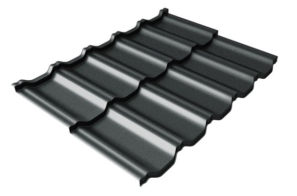 Металлочерепица модульная Квинта Uno Grand Line c 3D резом 0,5 GreenСoat Pural Matt RR2Н3 (RAL 7016 антрацитово-серый) купить в Усть-Лабинске