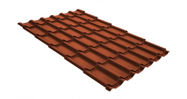 Металлочерепица классик GL 0,5 GreenCoat Pural RR 750 кирпично-красный (RAL 8004 терракота) купить в Усть-Лабинске