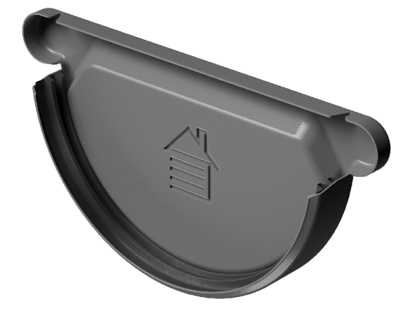 Заглушка желоба D125 Döcke STAL PREMIUM Графит, (RAL 7024) купить в Усть-Лабинске