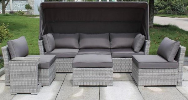 Диван-Трансформер AFINA плетеный из иск. ротанга AFM-320G Grey купить в Усть-Лабинске