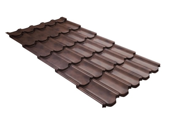 Металлочерепица квинта плюс с  3D резом 0,45 Safari Twincolor Brown купить в Усть-Лабинске