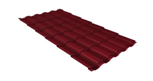 Металлочерепица кредо 0,5 Satin RAL 3005 красное вино купить в Усть-Лабинске