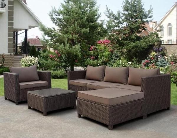 Комплект мебели AFINA плетеной из иск. ротанга YR821A Brown/Beige купить в Усть-Лабинске