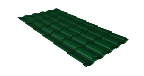 Металлочерепица кредо 0,5 Satin RAL 6005 зеленый мох купить в Усть-Лабинске