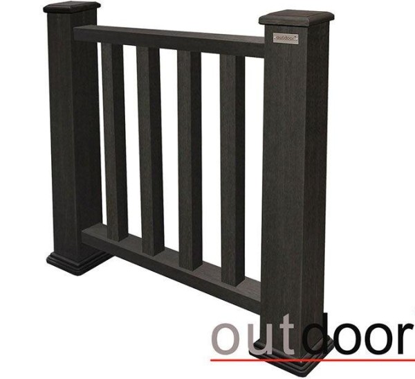 Ограждение из ДПК Outdoor Классик 3D STORM чёрный купить в Усть-Лабинске