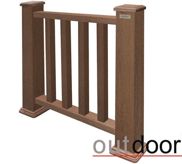 Ограждение из ДПК Outdoor Классик 3D STORM коричневый микс купить в Усть-Лабинске
