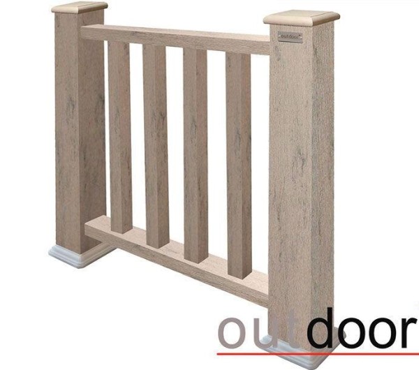 Ограждение из ДПК Outdoor Классик 3D STORM серый микс купить в Усть-Лабинске