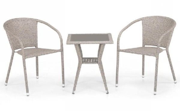 Комплект плетеной мебели AFINA из иск. ротанга T25C/Y137C-W85 Latte 2Pcs купить в Усть-Лабинске