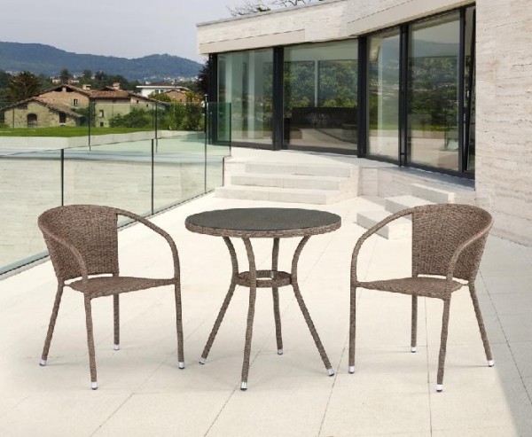 Комплект плетеной мебели AFINA из иск. ротанга T282ANT/Y137C-W56 Light Brown 2Pcs купить в Усть-Лабинске