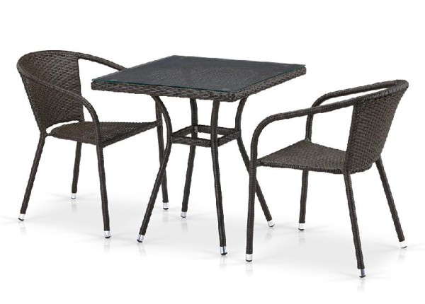 Комплект плетеной мебели AFINA из иск. ротанга T282BNT/Y137C-W53 Brown 2Pcs купить в Усть-Лабинске