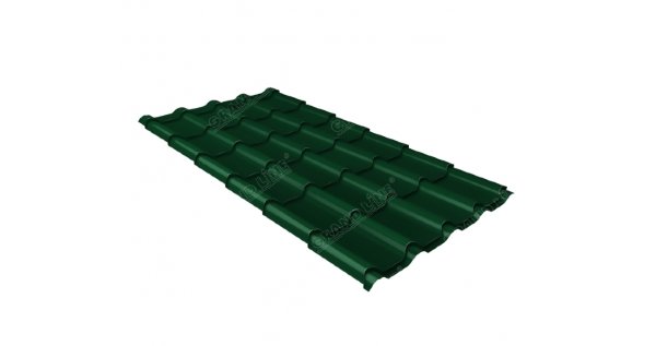 Металлочерепица камея 0,5 Satin RAL 6005 зеленый мох купить в Усть-Лабинске