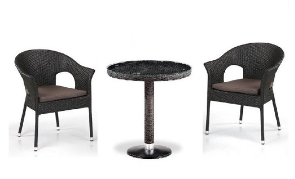 Комплект плетеной мебели AFINA из иск. ротанга T601/Y79A-W53 Brown 2Pcs купить в Усть-Лабинске