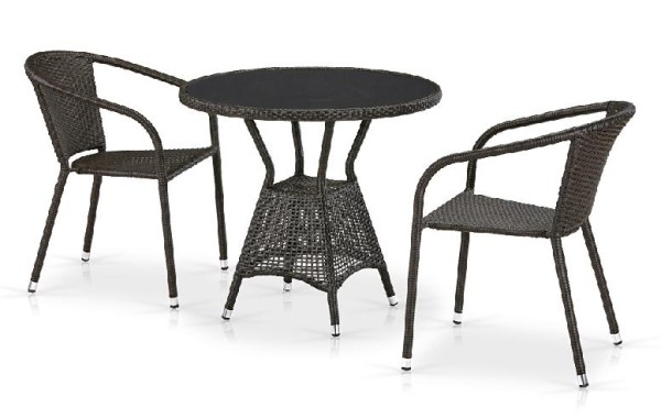 Комплект плетеной мебели AFINA из иск. ротанга T707ANS/Y137C-W53 Brown 2Pcs купить в Усть-Лабинске