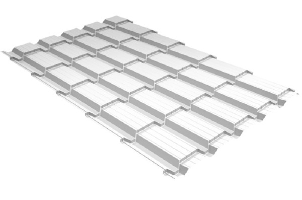Металлочерепица GL квадро профи 0,5 Satin RAL 9003 сигнальный белый купить в Усть-Лабинске
