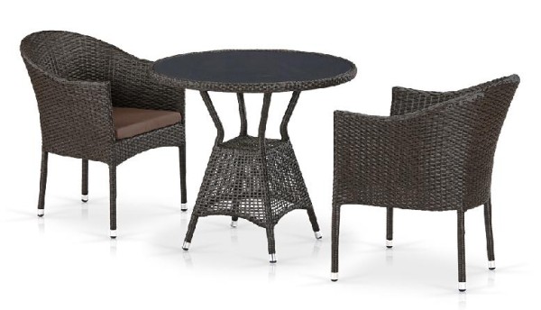 Комплект плетеной мебели AFINA из иск. ротанга T707ANS/Y350-W53 Brown 2Pcs купить в Усть-Лабинске