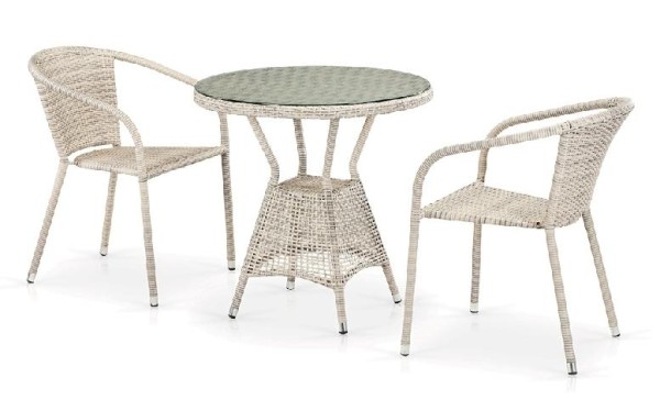 Комплект плетеной мебели AFINA из иск. ротанга T705ANT/Y137C-W85 Latte 2Pcs купить в Усть-Лабинске