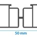 Лага алюминиевая KRONEX 50x25x3000 мм несущая купить в Усть-Лабинске