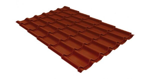 Металлочерепица классик GL 0,5 Velur20 RAL 8004 терракота купить в Усть-Лабинске