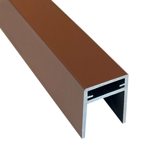 П-профиль Алюминиевый EasyDecking 35x25 Коричневый купить в Усть-Лабинске