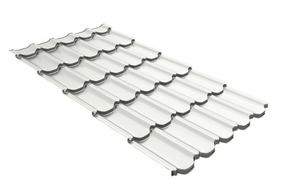 Металлочерепица квинта плюс с 3D резом 0,5 Satin RAL 9003 сигнальный белый купить в Усть-Лабинске