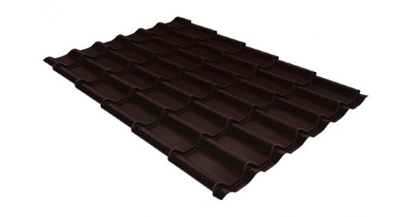 Металлочерепица классик 0,5 Satin RAL 8017 шоколад купить в Усть-Лабинске