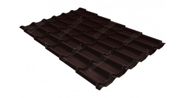 Металлочерепица классик GL 0,5 Quarzit RAL 8017 шоколад Metallic купить в Усть-Лабинске